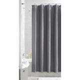 Waffle Textured Fabric Shower Curtain