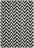Distressed Zig Zag Cinder Gray/White 7'6"x9'6" Indoor Area Rug