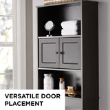 Bathroom Storage over the Toilet Space Saver with Three Fixed Shelves, Espresso