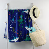 Beach Towel, Shark Print